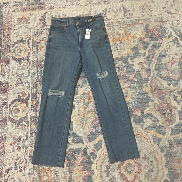 Modern straight super high rise medium wash Express jeans - Picture 4 of 7